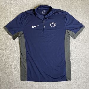 Penn State Nittany Lions Nike Shirt Mens Large Blue Polo NCAA Short Sleeve